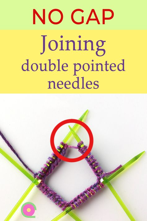 Knitting With 4 Needles, Joining Yarn, Knitting 101, Cast On Knitting, Double Pointed Knitting Needles, Knitting Hacks, Knitting Help, Knitting Stitches Tutorial, Knitting Basics