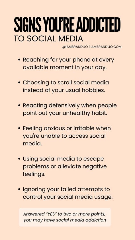 Are you addicted to social media? Take this quick quiz to see if you have healthy or unhealthy social media habits? If unhealthy, check out my Instagram post for tips on how to overcome your social media addiction.