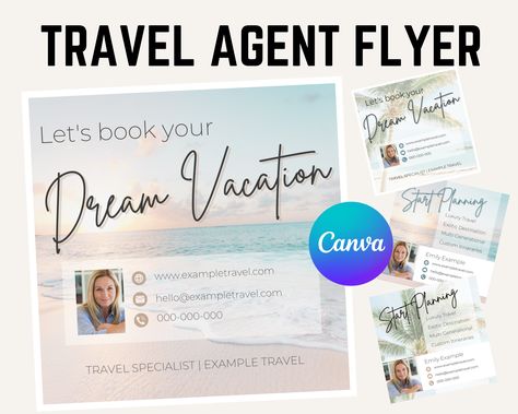 Travel Consultant Business, Travel Agent Career, Travel Consultant, Become A Travel Agent, Promo Flyer, Canva Flyer, Business 101, Travel Marketing, Travel Advisor