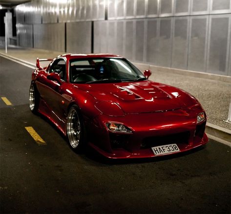 Rx7 Fd Aesthetic, Red Racing Car, 1995 Mazda Rx7, Jdm Mazda Rx7, Mazda Fd Rx7, Red Jdm Cars, Red Cars Aesthetic, Red Mazda Rx7, Mazda Miata Rx7