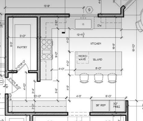 Eat In Kitchen Floor Plan, Kitchen Diner Floor Plan, Small Kitchen Blueprints, Kitchen Layout Ideas With Island Floor Plans, Eat In Kitchen Ideas Layout, Kitchen Blueprints, Kitchen Floorplan, Kitchen With Pantry, Kitchen Layout Ideas With Island