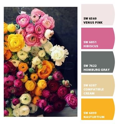 Kunst Inspiration, Color Palate, Design Seeds, Nursery Inspiration, Bouquet Of Flowers, Shades Of Pink, 가을 패션, Deep Colors, Colour Schemes