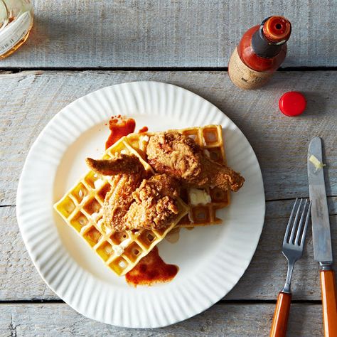 Recipes to Pair With Hot Sauce Chicken And Waffles Recipe, Waffles Recipe, Beer Batter, Belgian Waffles, Chicken And Waffles, Waffle Iron, Waffle Recipes, Easter Brunch, Kimchi