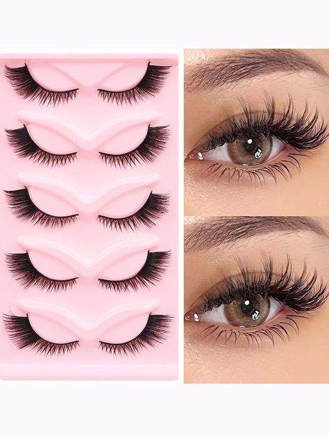 Black  Collar  Synthetic Fiber  Full Strip Lashes Embellished   Beauty Tools Lashes Types, Concert Jewelry, Half Eyelashes, Black Dessert, Rough Bumpy Skin, Cat Eye Lash, Everyday Makeup Tutorials, Pretty Lashes, Makeup Accesories