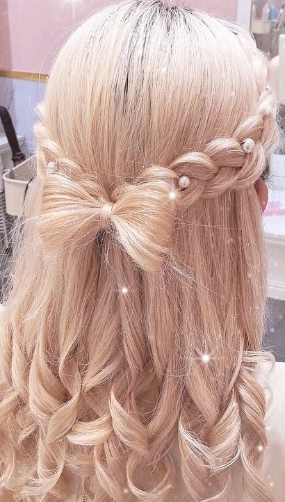 Cute Prom Hairstyles, Long Bridal Hair, Hair Puff, Fairy Hair, Kawaii Hairstyles, Princess Hairstyles, Formda Kal, Fancy Hairstyles, Hair Color Trends