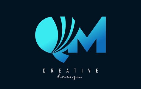 Leading Lines, Blue Letters, Design Letters, M Logo, Lettering Design, Geometric Design, Concept Design, Creative Design, Vector Art