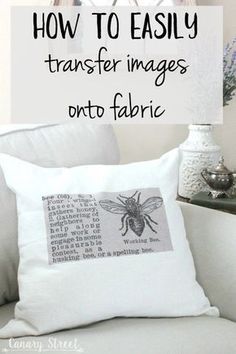 Diy Throws, Transférer Des Photos, Diy Throw Pillows, Transfer Images, Diy Sy, Foto Transfer, Hemma Diy, Photo Transfer, Creation Deco