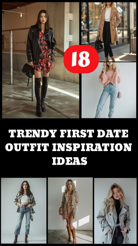 Trendy outfit ideas for a first date, featuring various stylish ensembles. Date Outfit Over 40, First Date Outfit Dress To Impress, Date Outfit Inspiration, Museum Date Outfit, First Date Outfit Ideas, First Date Outfit, What Do I Wear, Jeans And Top, Date Outfit Ideas