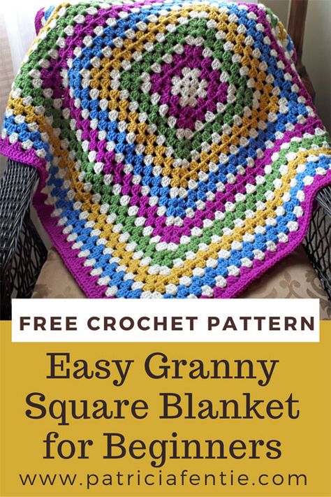 Easy Crochet Granny Square Blanket For Beginners, Granny Square Blanket Continuous, Never Ending Granny Square Blanket, Free Granny Square Blanket Crochet Pattern, How To Make A Granny Square Blanket, Square Afghan Crochet Pattern, Continuous Granny Square Blanket Pattern Free, Easy Granny Square Blanket For Beginners, Granny Square Blanket Pattern Free Easy