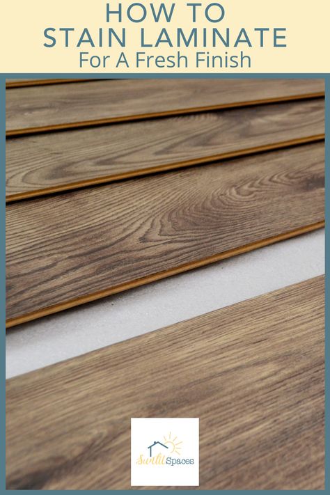 Can You Paint Over Laminate Flooring, Gel Stain Laminate Furniture, Can You Stain Laminate Furniture, Painting Laminate Wood, Painting Laminate Floors, Dark Laminate Floors, Construction Hacks, Laminate Flooring Diy, Laminate Flooring Colors