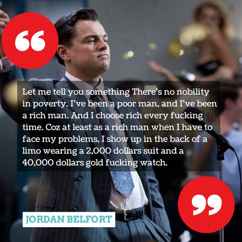 SamosaGuy Wolf From Wall Street, Wolf Of Wall Street Quotes, Wall Street Quotes, Jordan Belfort Quotes, Inspiring Movies, Jordan Belfort, Sales Quotes, The Wolf Of Wall Street, Street Quotes