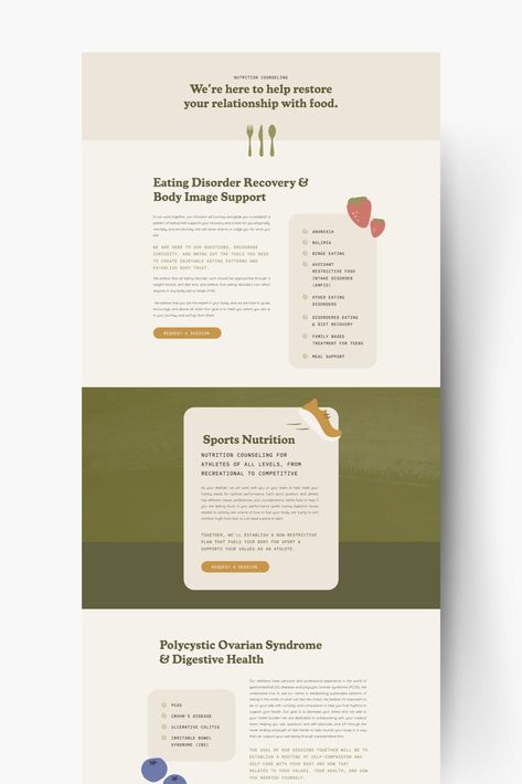 Brand design & custom Showit website for Health & Kindness, a private practice of dietitian nutritionists based in Atlanta, GA. Say Less, Lifestyle Website, Earthy Aesthetic, Squarespace Website Design, Together Lets, Showit Website, Private Practice, Squarespace Website, Website Inspiration