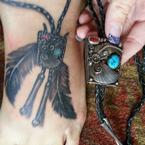 Bolo Tie Tattoo, Tie Tattoo, String Tattoo, Second Tattoo, His Loss, Be With Me, Bolo Ties, Bolo Tie, In November