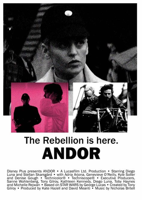 Star Wars Andor Poster, Fanmade Movie Posters, Star Wars Poster Aesthetic, Andor Star Wars, Andor Series, Thx 1138, Kyle Soller, Fanmade Poster, Star Wars Andor