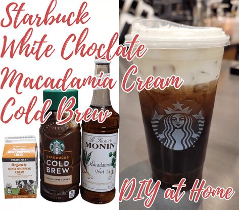 Starbucks White Chocolate Macadamia Cream Cold Brew At Home - Easy DIY Copycat Recipe 3 Hot Pot Soup Base, Starbucks White Chocolate, Diy Iced Coffee, Hot Pot Soup, Starbucks Chocolate, Cream Cold Brew, Drink Recipies, Cold Brew Recipe, Cold Brew At Home