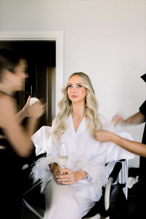 White Pjs, Before Wedding Pictures, Bride Preparation, Pelican Hill, Bridal Hair Makeup, Classic Bride, Hill Photography, Bridesmaid Getting Ready, Bridal Prep