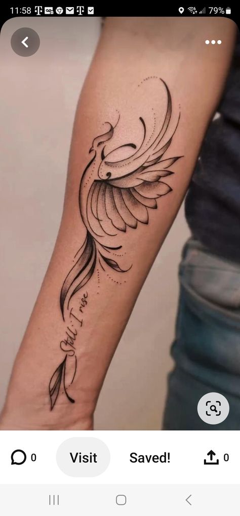 Tattoos Of Strength For Women, Recovery Tats, Recovery Tattoos, Still I Rise Tattoo, Phoenix Tattoo Feminine, Art Inspired Tattoos, Phönix Tattoo, Mastectomy Tattoo, Aztec Tattoo Designs