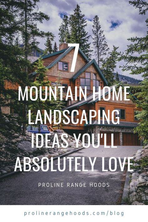 Mountain Home Landscaping, Modern Mountain Home Exterior, Home Landscaping Ideas, Mountain Home Exterior, Modern Mountain Home, Front Landscaping, Mountain Modern, Modern Mountain, Front Entrance