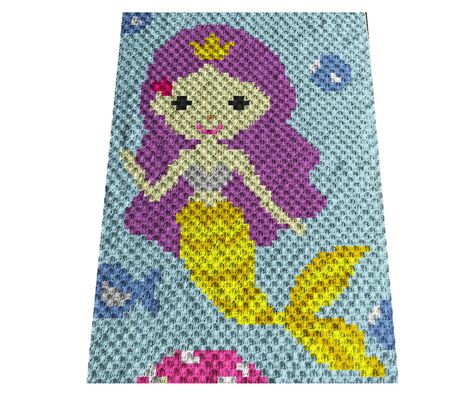 Mermaid C2C #1 by SugarBeeCrochet on Etsy Lion Crochet, Crochet Lion, Crochet Blanket Afghan, Crochet Motifs, Afghan Pattern, Personalized Baby Blankets, Hat Pattern, Pdf Pattern, Crochet Blanket