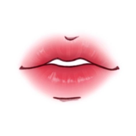 Cartoon Lips Female, Pretty Lips Drawing, Bibir Art, Cute Lips Drawing, Mouth Digital Art, Lips Drawings, Digital Art Practice, Lips Draw, Art Trace