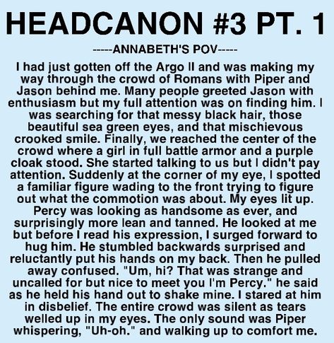 new series! you can read the other parts in my board, “my headcanons!” #riordanverse #percabeth Percabeth Canon, Percabeth Headcanon Romantic School, Cute Percabeth Headcanons, Piper And Jason Headcanon, Percabeth Headcanon Cute, Percabeth Headcanon Spicy, Percebeth Headcannons, Pjo Headcanons Percabeth, Percabeth Headcanon Protective