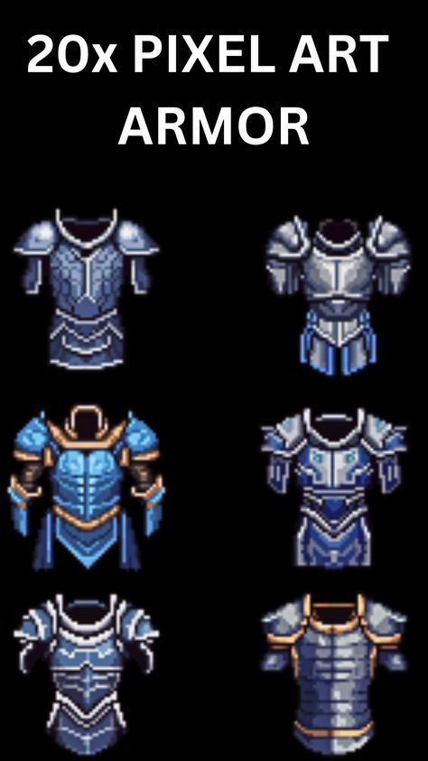 Click on image for sharper result! 20 Different medieval fantasy pixel art armor bundle set 64x64 Pixel*   My Page https://amir-sora1992.itch.io 64x64 Pixel Art, Fantasy Pixel Art, Art Pixel, Pixel Art Characters, Art Characters, Medieval Fantasy, Game Design, Pixel Art, Quick Saves