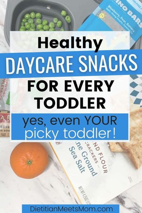 If you are looking for healthy daycare snacks to send with your toddler for daycare or even preschool this list includes everything from homemade to store bought toddler snack ideas for daycare! Daycare Snack Ideas, Daycare Breakfast, Daycare Snacks, Daycare Lunch Ideas, Snack Ideas For Toddlers, Kid Snack Ideas, Easy Toddler Snacks, Toddler Cookies, Meals For Toddlers