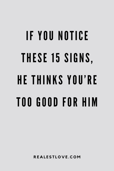 Think your partner is acting distant or unsure around you? It could be because he feels you're too good for him. Check out these 15 surprising signs to see if he's secretly putting you on a pedestal Too Good For Him, Feelings Of Inadequacy, Relationship Talk, Challenges Activities, Romantic Gifts, Romantic Gift, Dating Advice, When He, Self Esteem