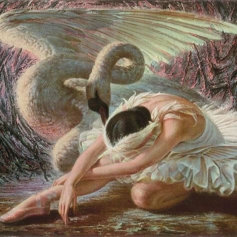 Swan Lake Painting, Swan Lake Art, Swan Lake Aesthetic, Vladimir Tretchikoff, Swan Aesthetic, Swan Wallpaper, Swan Painting, Rennaissance Art, Soyut Sanat Tabloları