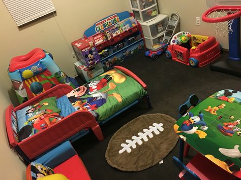 Mickey Mouse Toddler Room Disney Themed Rooms Kids Boys, Mickey Mouse Toddler Room Boys, Mickey Mouse Room Ideas Boys, Mickey Mouse Toddler Room, Mickey Mouse Bedroom Ideas, Mickey Mouse Bedroom Toddler Boys, Kids Bedroom Boys Toddler, Mickey Mouse Bedroom Toddler, Mickey Mouse Playroom