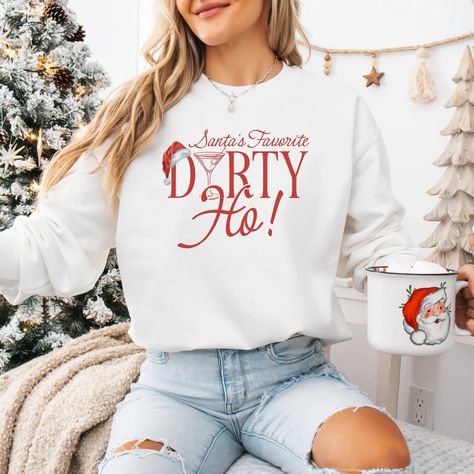 Santa's Favorite Ho Dirty Martini Sweatshirt Ugly Christmas Sweater Cocktail Friendsmas Gift Unhinged Funny Weirdcore Meme Gift Plus Size - Etsy Unhinged Funny, Ugly Sweater Funny, Santas Favorite Ho, Diy Ugly Christmas Sweater, Dirty Martini, Xmas Sweater, Funny Christmas Shirts, Sweatshirt Vintage, Holiday Sweater