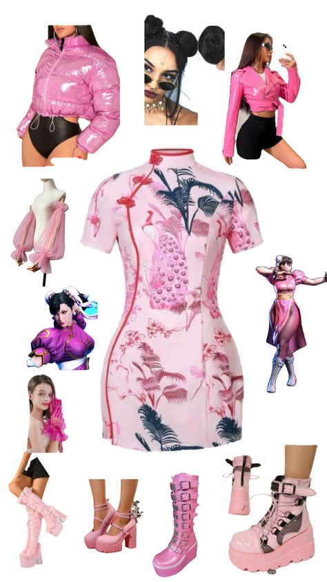 It’s Nicki Minaj’s Chun-Li era, but pink with some pops of color. Nicki Minaj Outfits, Nicki Minaj Pink Friday, Nicki Minaj Barbie, Rolling Loud, Pink Friday, My Outfit, Nicki Minaj, Outfit Ideas, Pink