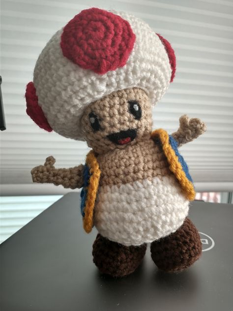 Toad From Mario, Crochet Toad, Movie Crochet, Testing Treats For Students, Toad Mario, Mario Toad, Testing Treats, Mario Crafts, Mario Movie