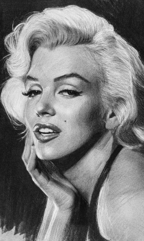 Marilyn Monroe Dibujo, Charcoal Drawing Tutorial, Marilyn Monroe Drawing, Celebrity Portraits Drawing, Marilyn Monroe Art, Arte Van Gogh, Charcoal Portraits, Charcoal Art, Celebrity Drawings