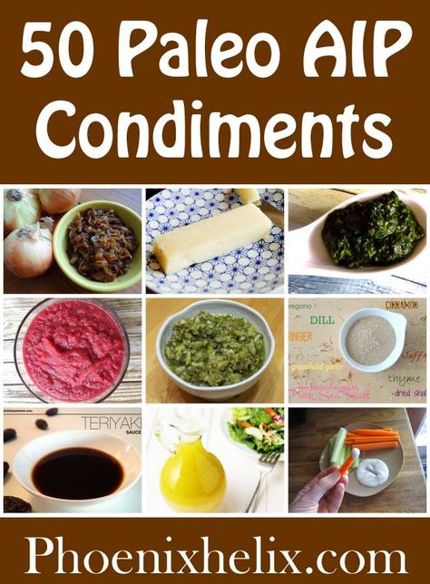 Link Love: 50 Paleo AIP Condiments | Phoenix Helix Aip Condiments, Aip Diet Recipes, Paleo Condiments, Autoimmune Paleo Diet, Paleo Sauces, Autoimmune Recipes, Paleo Snack, Autoimmune Paleo Recipes, Aip Paleo Recipes