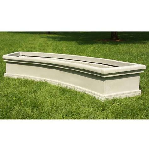 Waldorf Curved Planter 10' Curved Planter Boxes, Curved Planter, Curved Patio, Luxury Outdoor Living, Outdoor Planter Boxes, Raised Planter Beds, Building A Raised Garden, Trough Planters, Outdoor Patio Space