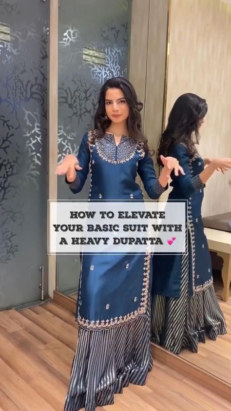 Heavy Dupatta Outfit in 2022 | Indian fashion, Fashion hacks clothes, Fashion dresss Heavy Dupatta Draping Styles On Suit, Heavy Dupatta Suits Party Wear, Silk Dupatta Draping Styles, Heavy Dupatta Draping Styles, Dupatta Draping Styles On Suit, Heavy Dupatta Suits, Styling Dupatta, Dupatta Styling, Dupatta Draping