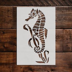 Fish Stencils - Stencil Giant Leaf Wall Stencil, Fish Stencil, Seahorse Art, Stencils For Wood Signs, Leaf Stencil, Flower Stencil, Diy Art Projects, Stencil Crafts, Stencil Diy