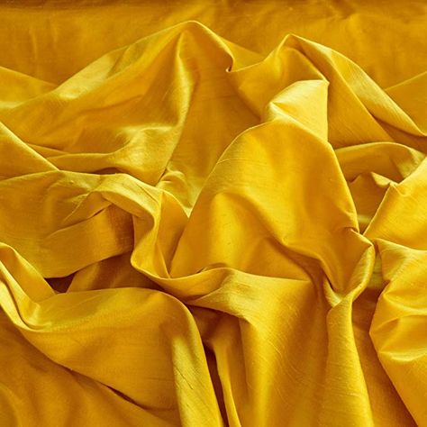 Silk Dupioni, Yellow Room, Dupioni Silk, Green Theme, Yellow Aesthetic, Silk Yarn, Mellow Yellow, School Bus, Fabric Width