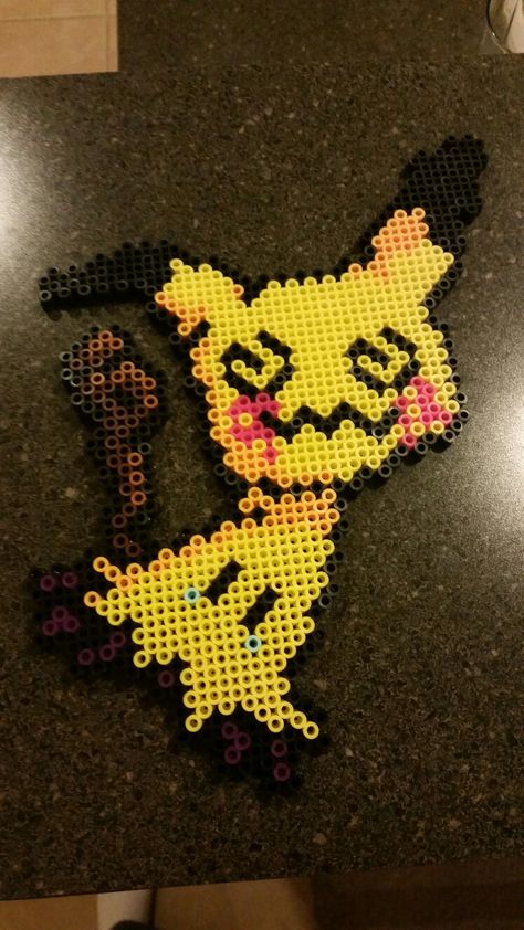 Pokémon perler pixel Mimikyu Mimikyu Perler Beads, Mudkip Perler Beads, Mudkip Cross Stitch, Shiny Pokemon Perler Beads, Cyndaquil Perler Bead, Hama Beads Pokemon, Christmas Perler Beads, Pokemon Cross Stitch, Pokemon Bead