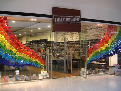 Window Display Pride Display, Pride 2024, Nice Office, Visual Merchandiser, Rainbow Window, Work Parties, Store Window Displays, Visual Merchandising Displays, Window Display Design