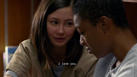 I love you. | soso and poussey Soso And Poussey, Samira Wiley Poussey, Poussey Washington, Kimiko Glenn, Samira Wiley, Orange Is The New, Orange Is The New Black, Pulp Fiction, Music Tv