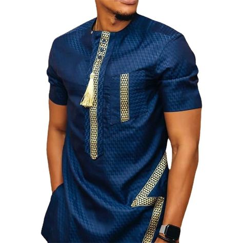 PRICES MAY VARY. 95% Cotton, 5% Other Fibers Button closure Men African Clothing Traditional Dashiki Shirt White Striped Print Round Neck Top Outfit Plus Size Ankara Nigerian Agbada Slim Fit Blouse Tee Long Shirts Size S.M.L.XL.XXL.3XL.4XL 🌸🌸[DURABLE QUALITY]🌸🌸：made of 80%Cotton fabric, lightweight, breathable and super soft, makes you feel comfortable and relaxed all day.💘💘Dashiki Print Shirt Men 🌸🌸[EXQUISITE CRAFT]🌸🌸：Classic Vintage African Floral Print Design, Dashiki Tribal T-Shirt Dashiki Shirt, African Shirts For Men, African Dashiki, African Clothing For Men, African Shirts, Jumpsuit Outfit, 2021 Fashion, African Men, Fit Men