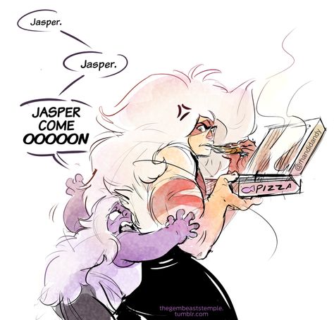 Jasper Su, Connie Steven Universe, Steven Universe Spoilers, Jasper Steven Universe, Amethyst Su, Crystal Gems Steven Universe, Comic Art Sketch, Universe Images, Steven Universe Drawing