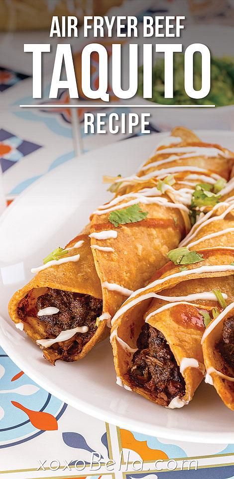 Airfryer Taquitos, Air Fryer Beef Taquitos, Ground Beef Taquitos Recipe, Air Fryer Gluten Free, Taquito Recipe, Air Fryer Taquitos, Gluten Free Mexican, Air Fryer Beef, Homemade Taquitos