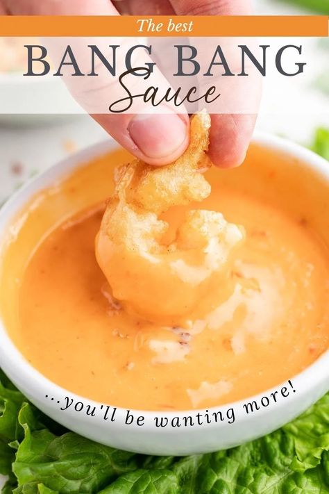 Bang Bang Sauce Bang Bang Sauce Recipe, Asian Dipping Sauce Recipes, Dipping Sauce Recipes, The Stay At Home Chef, Bang Bang Sauce, Seafood Feast, Stay At Home Chef, Dipping Sauces Recipes, Dinner Drinks