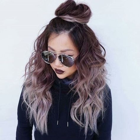 Chocolate Mauve Chocolate Mauve Hair, Balayage Straight, Rambut Brunette, Brunette Ombre, Blond Balayage, Hair Dye Colors, Hair Envy, Cool Hair Color, Grunge Hair