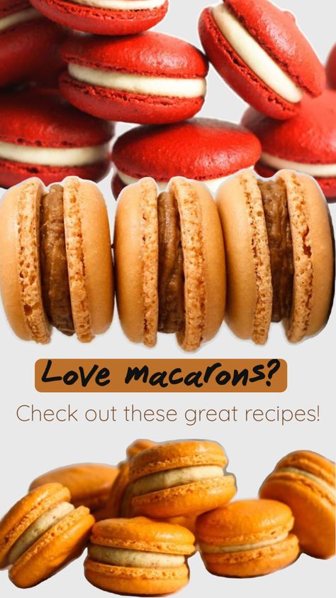 A collection of delicious macaron recipes for home bakers to try with tips and tricks to help you through the process. Biscoff Macarons, Macaron Recipes, Donut Muffins, Macaron Flavors, Strawberry Muffins, Macaron Recipe, Home Recipes, Perfect Food, Pistachio