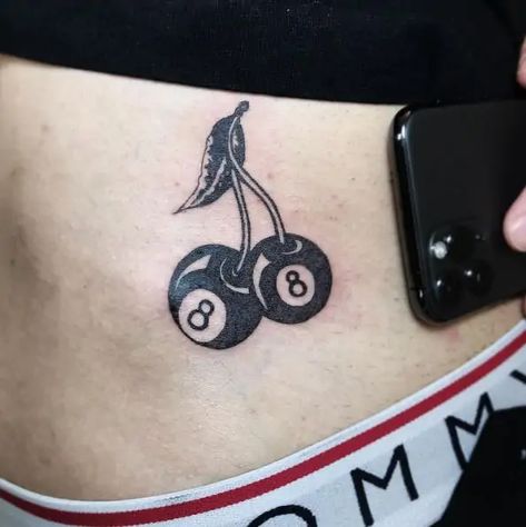 8ball Tattoo Traditional, 8 Ball Skull Tattoo, Magic 8 Ball Cherry Tattoo, Cherry Eight Ball Tattoo, Cherry 8ball Tattoo, Eight Ball Cherry Tattoo, Nine Ball Tattoo, Lucky 8 Ball Tattoo, 8ball Cherry Tattoo