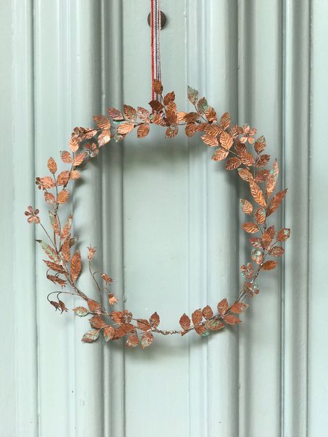 Home | Rowan MacGregor Rowan Macgregor, Copper Wreath, Metal Wreaths, Wall Wreath Decor, Autumnal Decor, Advent Decorations, Copper Work, Easter Wreath Diy, Copper Crafts